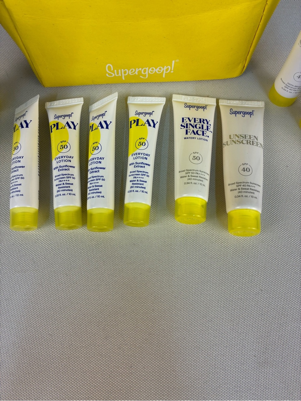 NIP Supergoop! Sunscreen Lot - Full Size and Samples - Picture 2 of 6